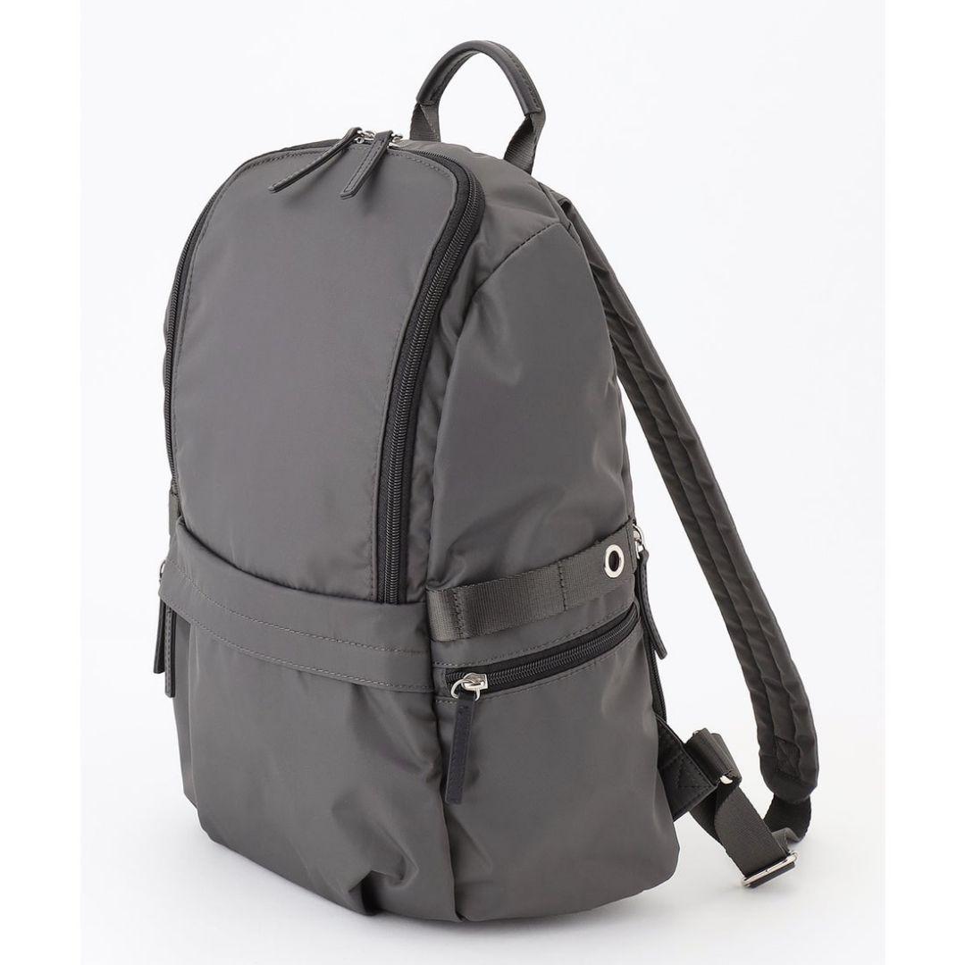 新品　ICB アイシービー ８ポケットナイロンリュック　チャコールグレー系