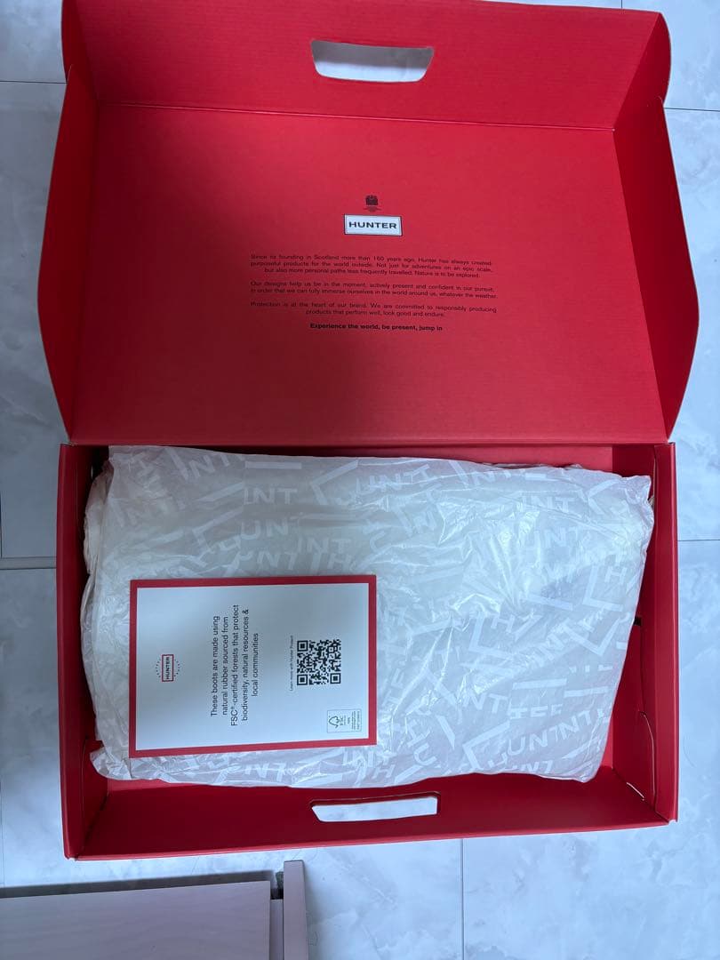 【新品未使用】HUNTER ホワイト 長靴レインブーツ