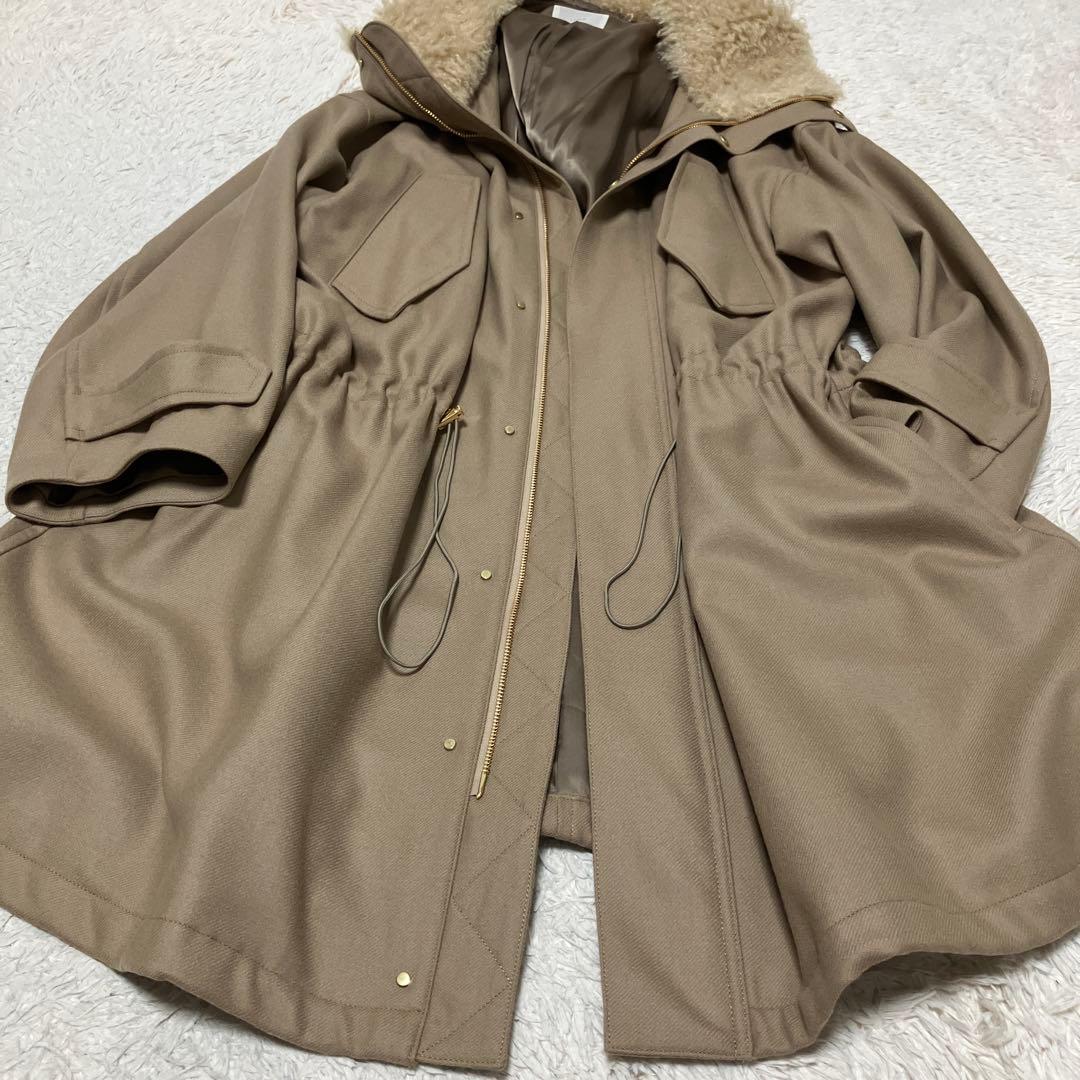 【タグ付新品】IENA24AW定価72,600円ウールモッズコートベージュ38