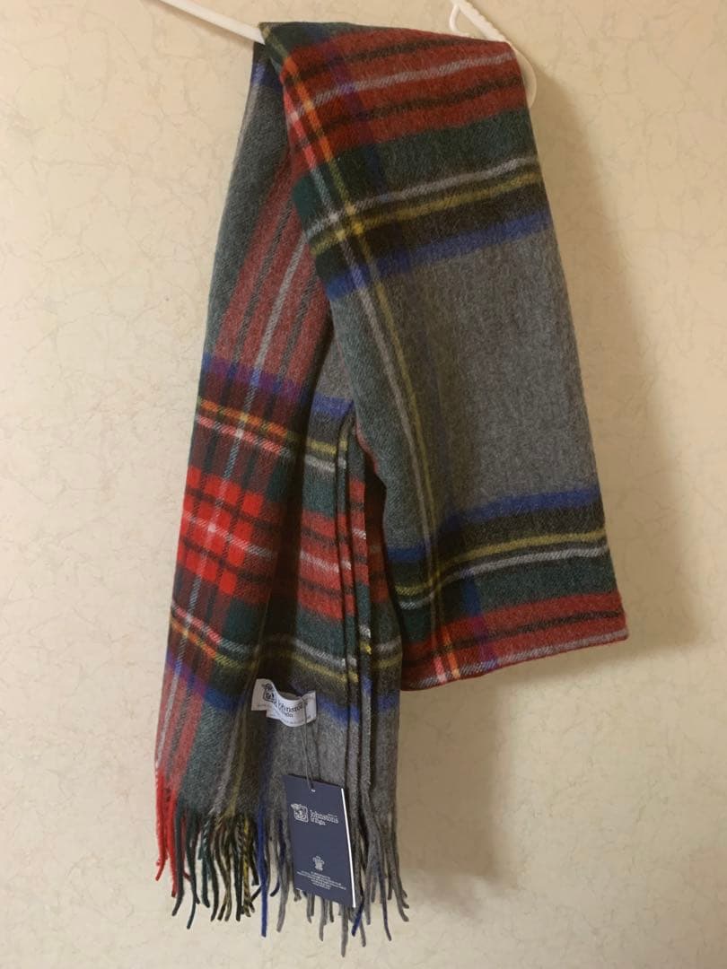 新品ジョンストンズストール大判カシミア100％グレースチュワート