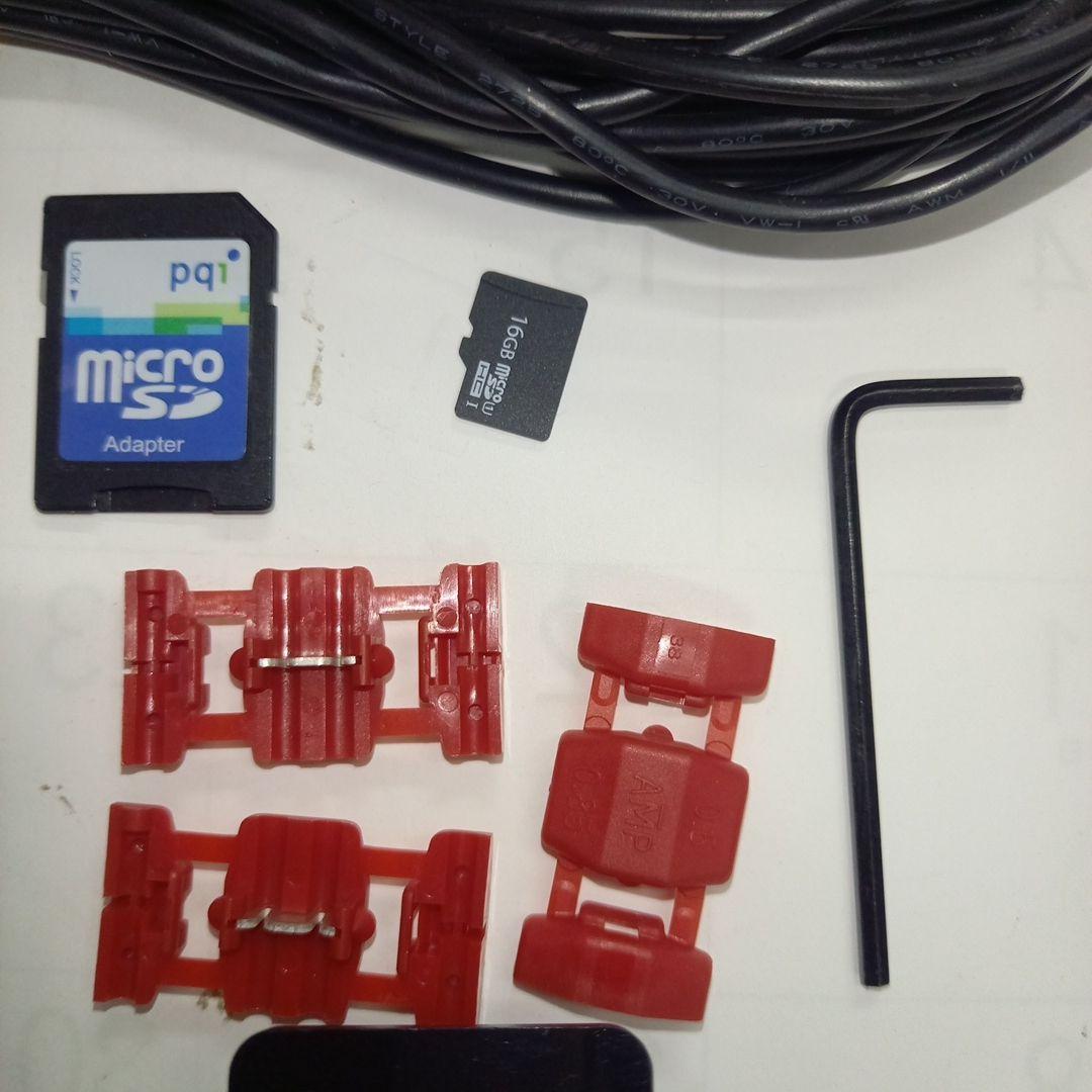 美品　駐車監視ユニット付　動作確認　コムテックドラレコ　ZDR015　前後カメラ