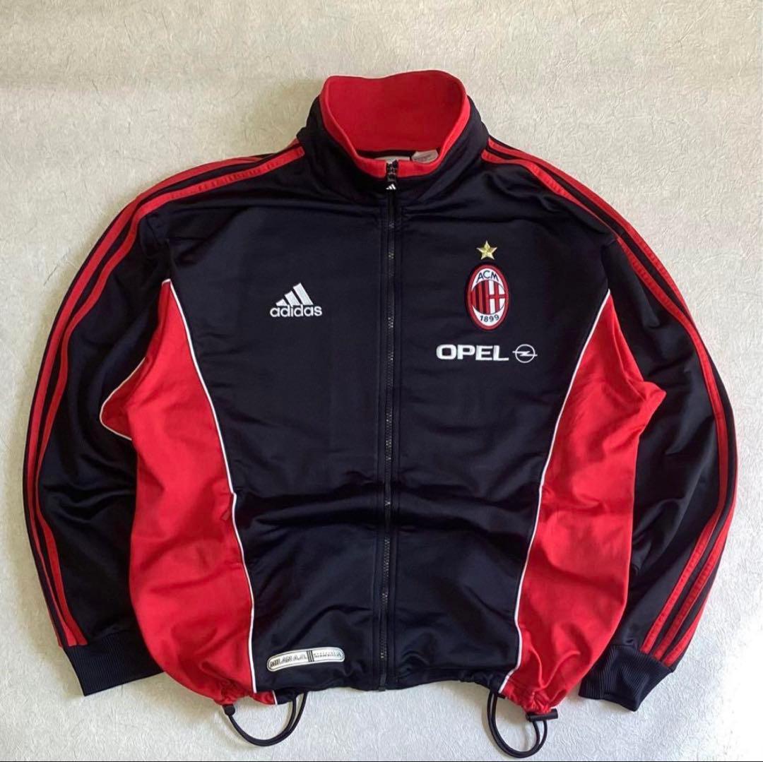 ゆみ様専用adidas ACミラン ジャージ 黒/赤 アンセムジャケット ゆみ様