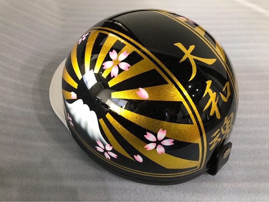 君が代 富士日章 コルク半 ヘルメット 旧車會 暴走族 アルフィン 三段