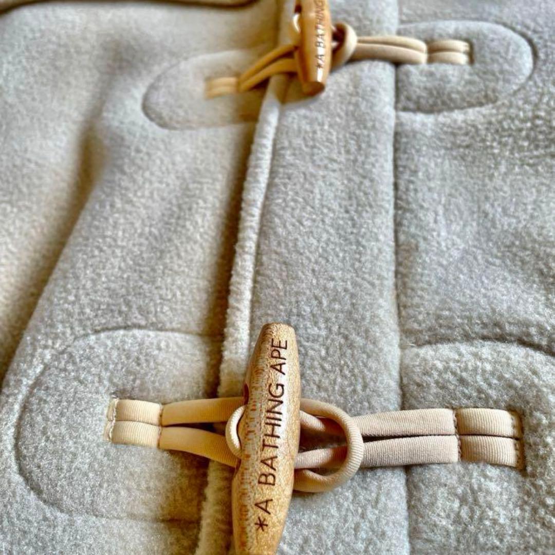 美品　A BATHING APE フリース ダッフルコート ベージュ