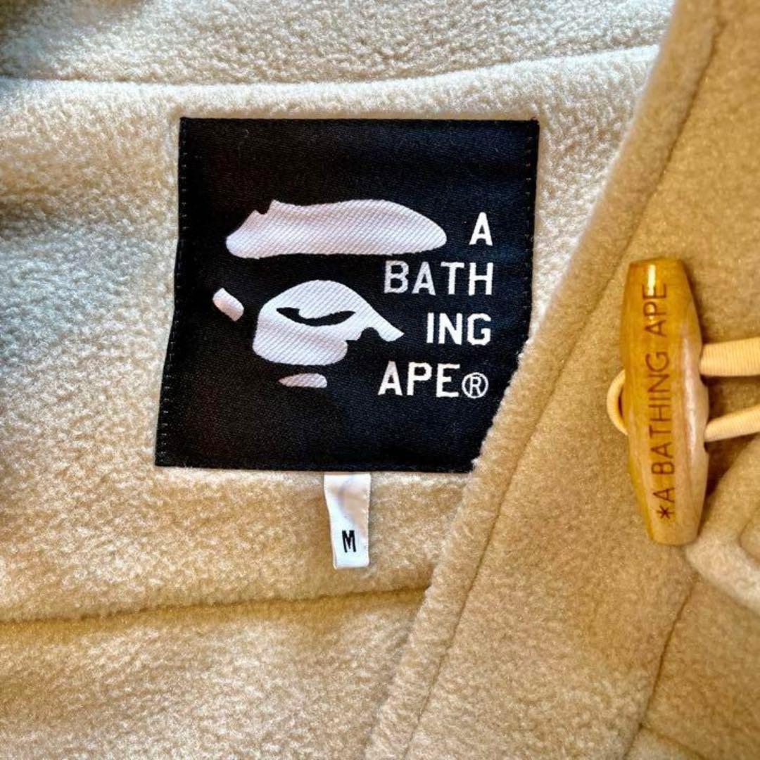 美品　A BATHING APE フリース ダッフルコート ベージュ