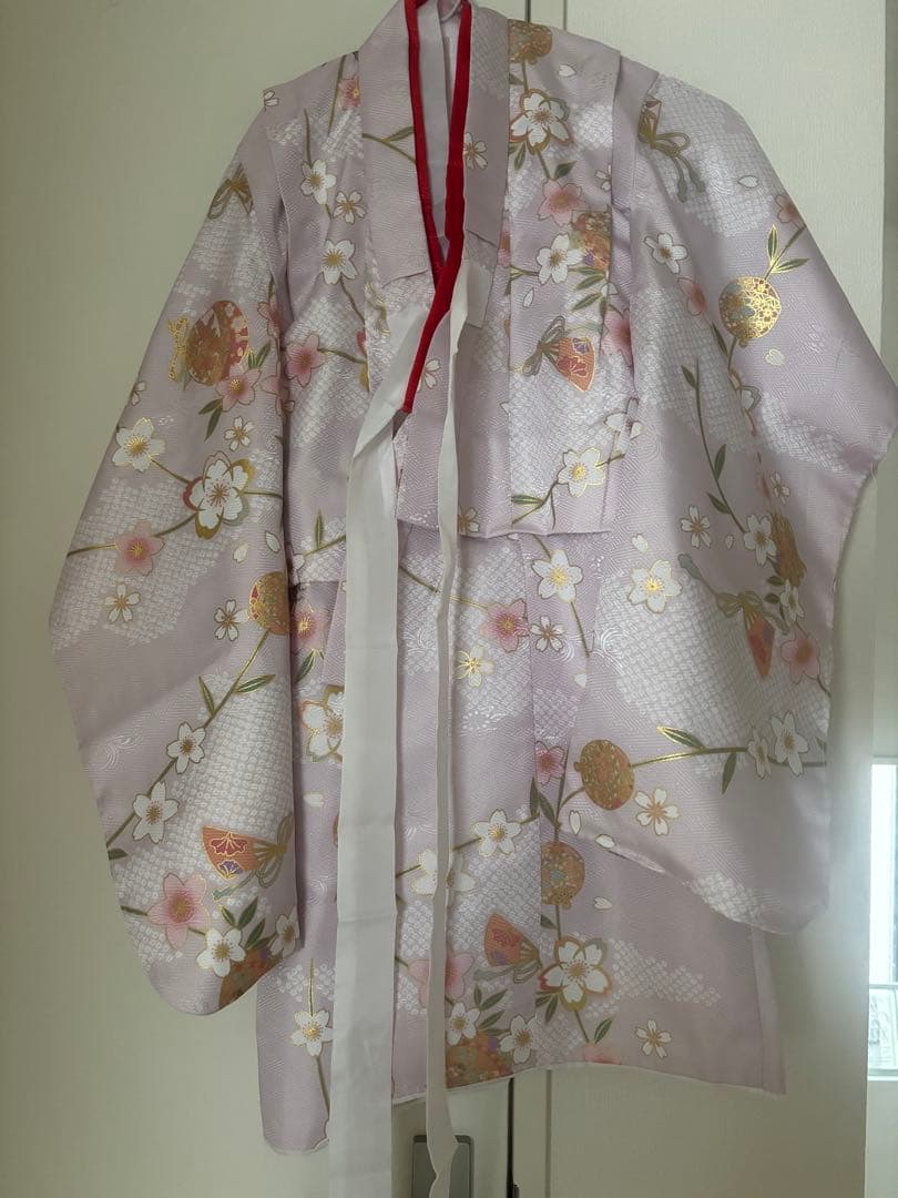 七五三 子供用着物セット 薄紫色 花柄　３歳