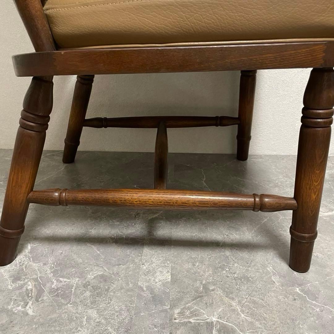 飛騨産業　キツツキ木製ダイニングチェアラタンバックチェア　ヴィンテージ古家具　①