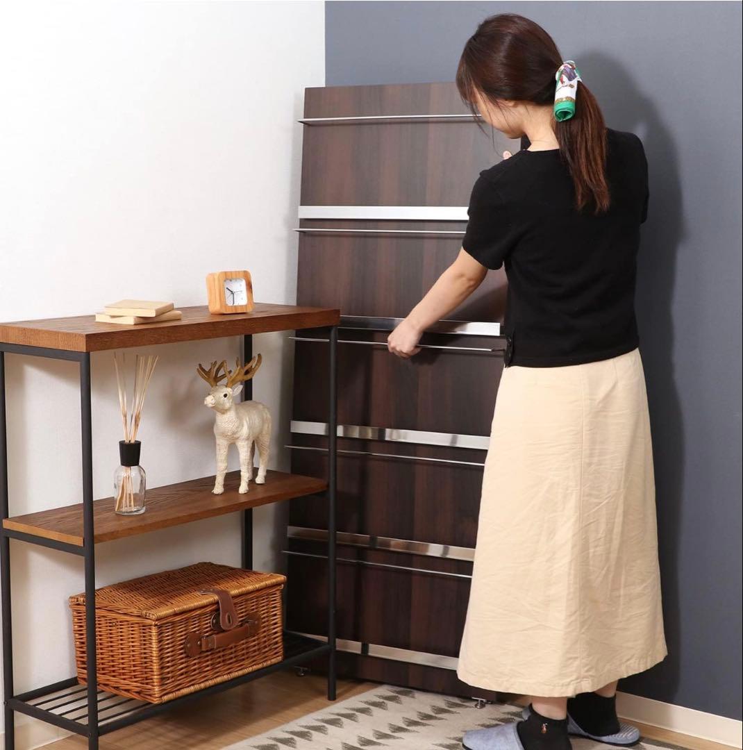 【美品】不二貿易ウッドマガジンラック デコール5段ワイドHGL-5814