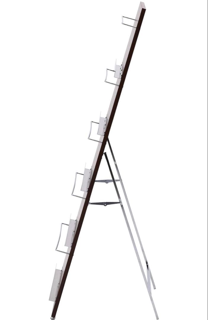 【美品】不二貿易ウッドマガジンラック デコール5段ワイドHGL-5814