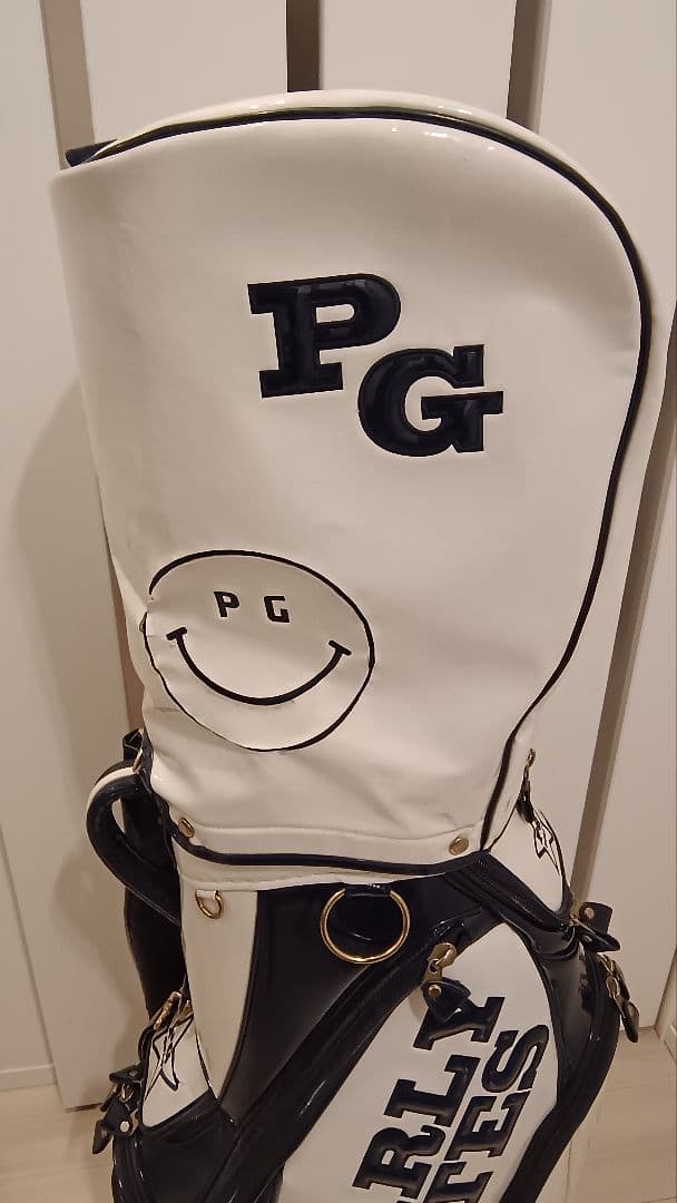 PEARLY GATES キャディバッグ ホワイト/ネイビー