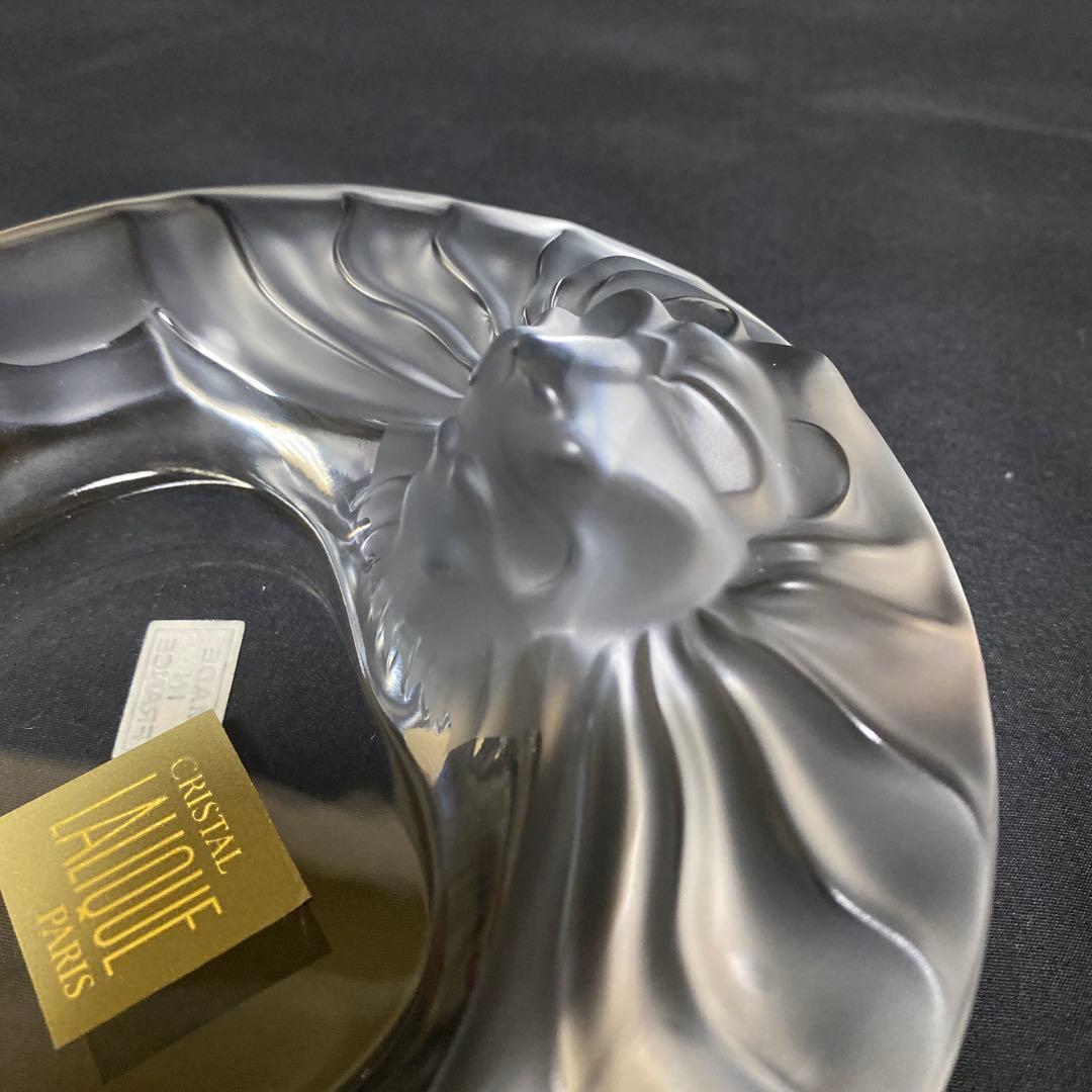 Lalique Crystal ラリック　ライオン　ヘッド　灰皿　未使用　美品