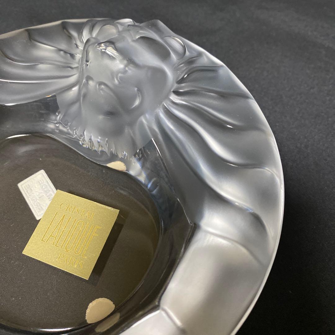 Lalique Crystal ラリック　ライオン　ヘッド　灰皿　未使用　美品