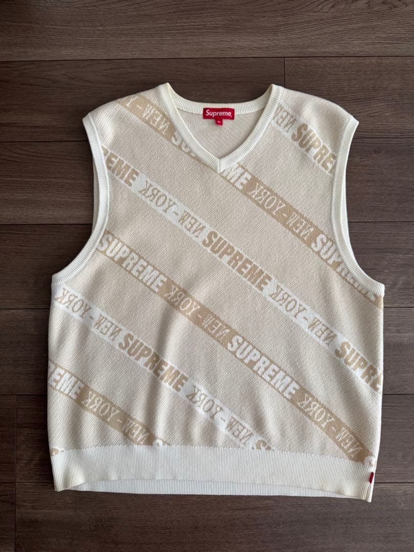 Supreme Stripe Sweater Vest - メルカリ