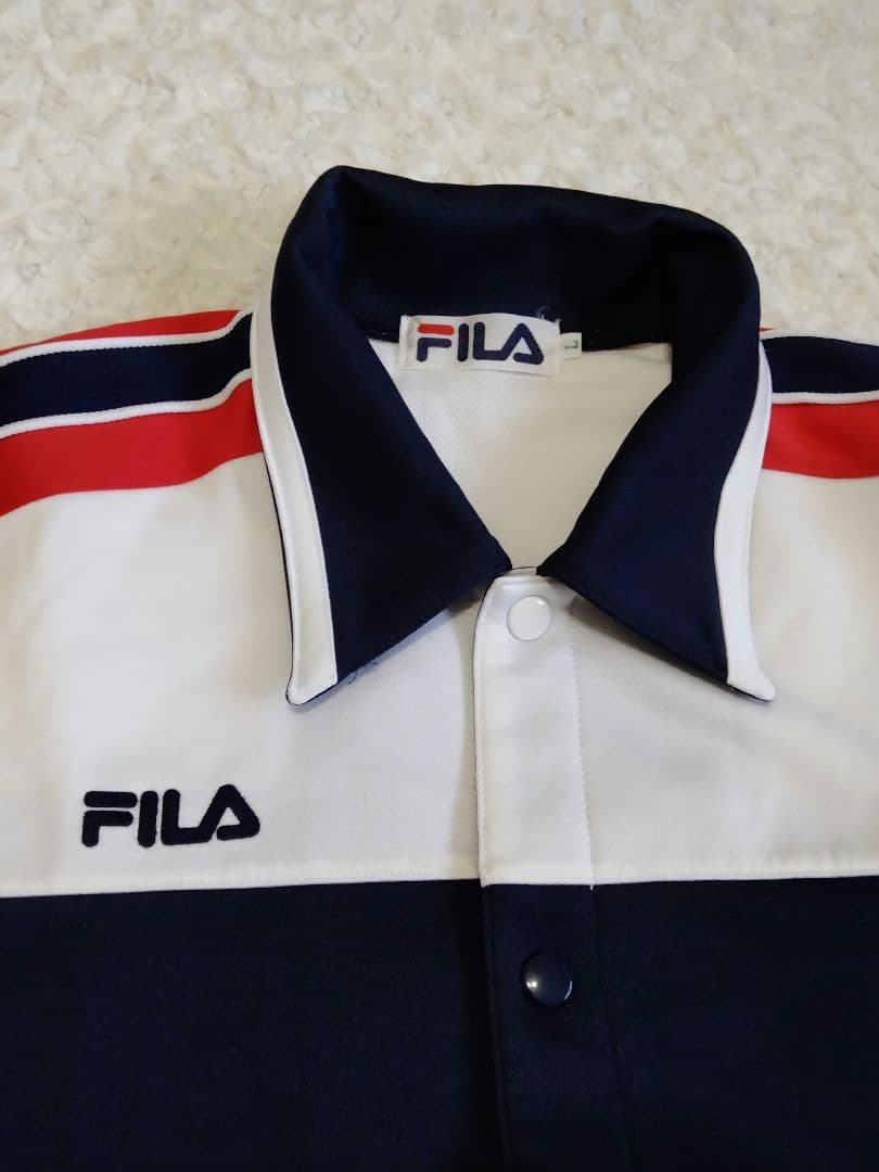 FILA スナップボタン セットアップ ネイビー Ｌ XL