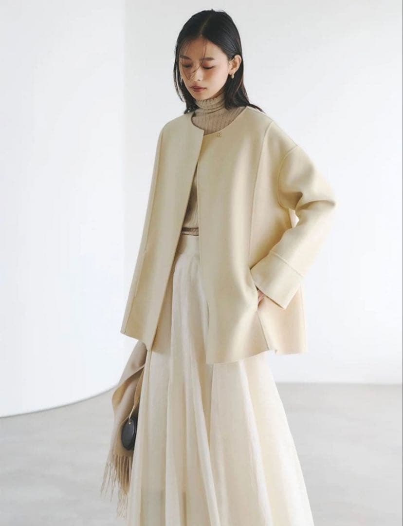 最終値下げ【anuans】リバーウールミドルマフラーコート