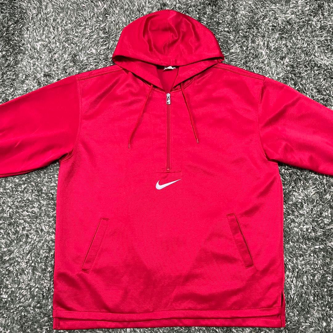 NIKE セットアップ　XL ジャージ　Y2K 刺繍　スウッシュ　ハーフジップ