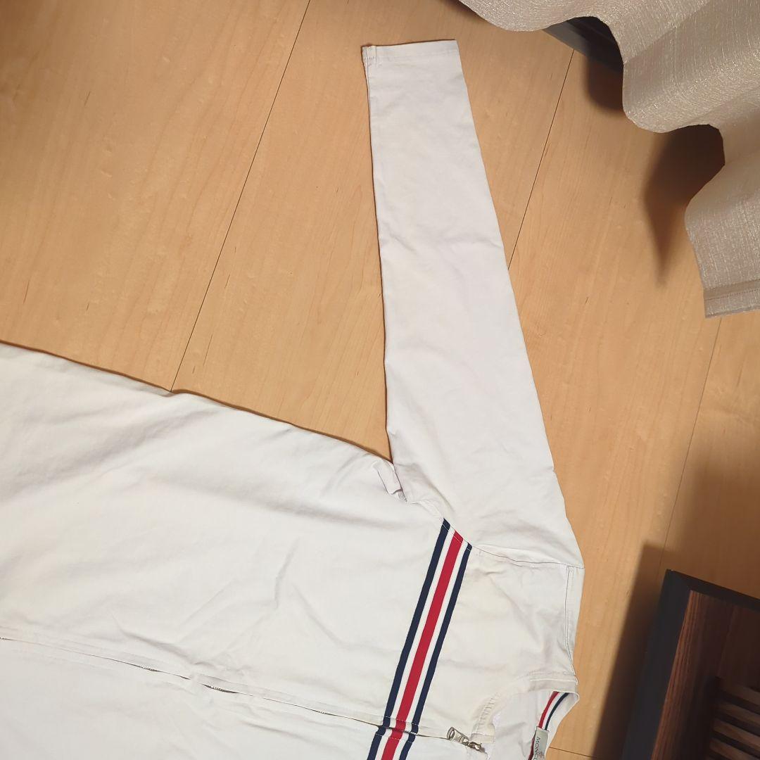 ホワイト ストライプジャージ 長袖