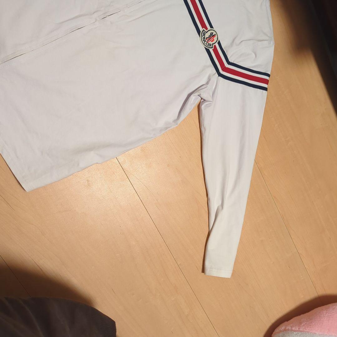 ホワイト ストライプジャージ 長袖