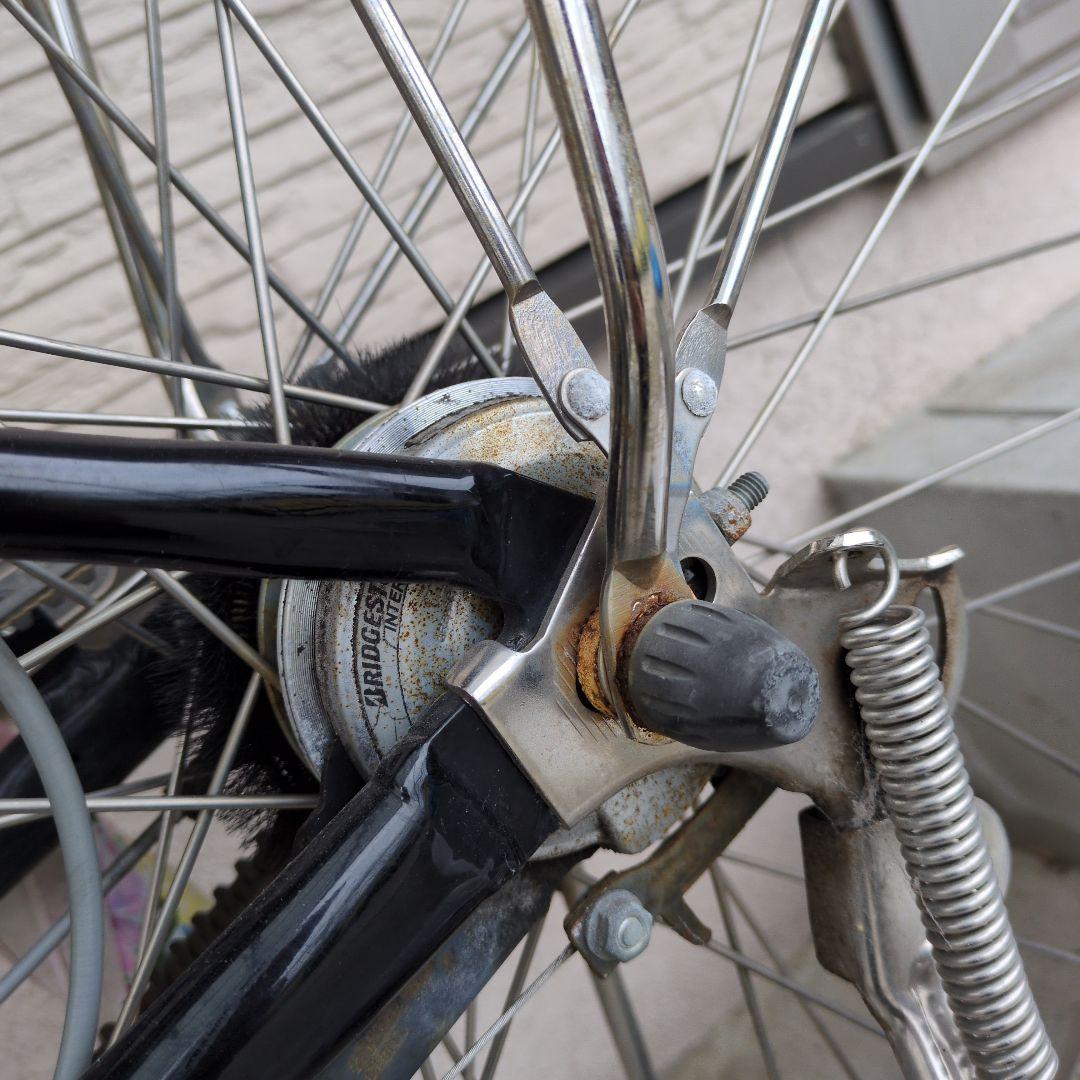 シティサイクル ブラック 前カゴ・リアキャリア付き