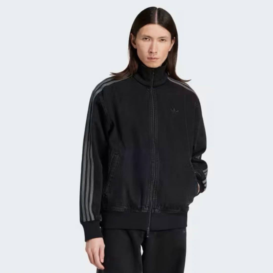 新品L】アディダス アディカラーデニムジャケット　ファイヤーバードトラックげんじ