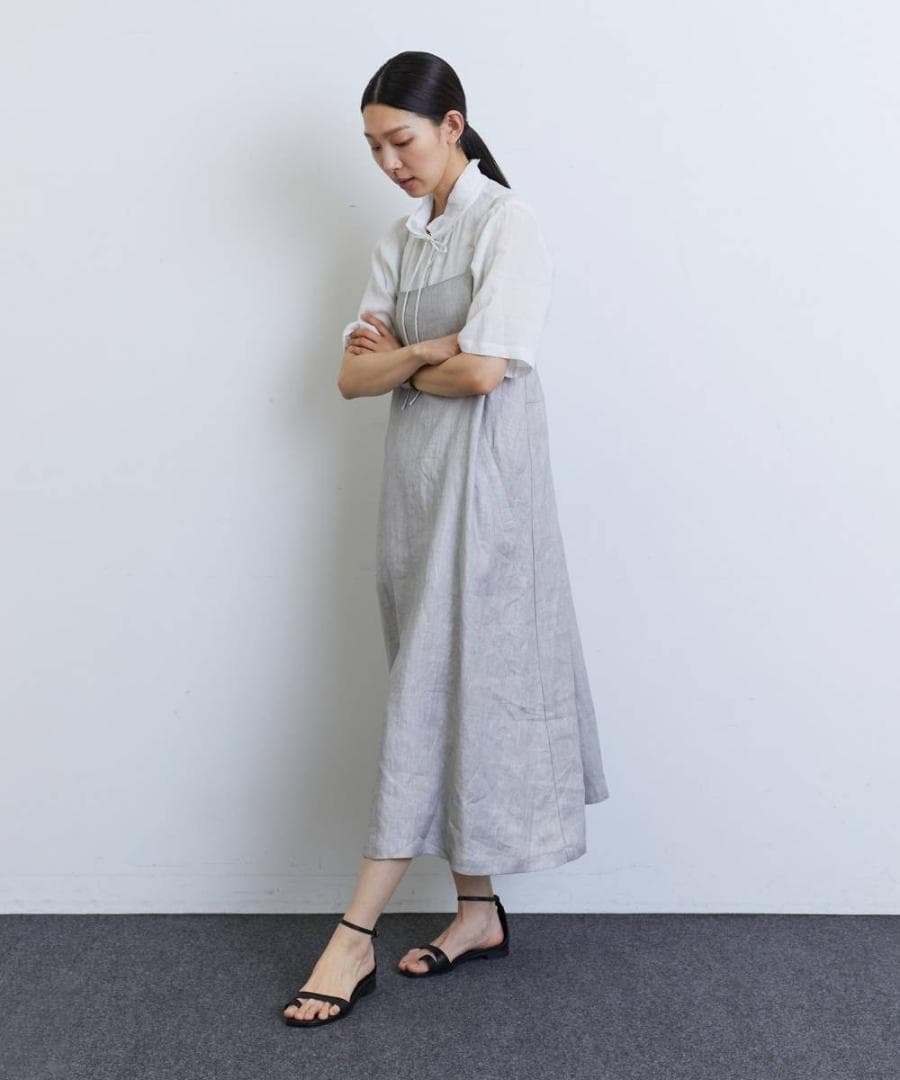 ロワズィール/アデュートリステス/リネンツイル墨染めエプロン