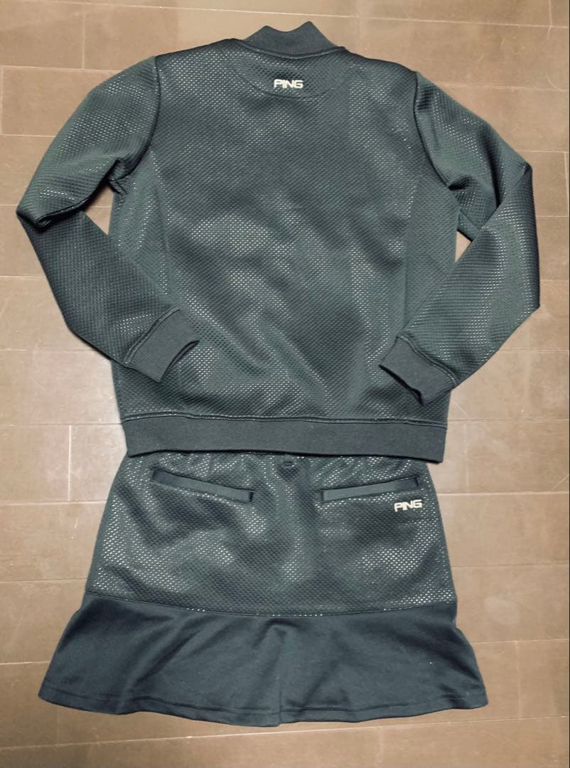 PING 高周波 ダンボール ブルゾン パーカー スカート 2点セット M