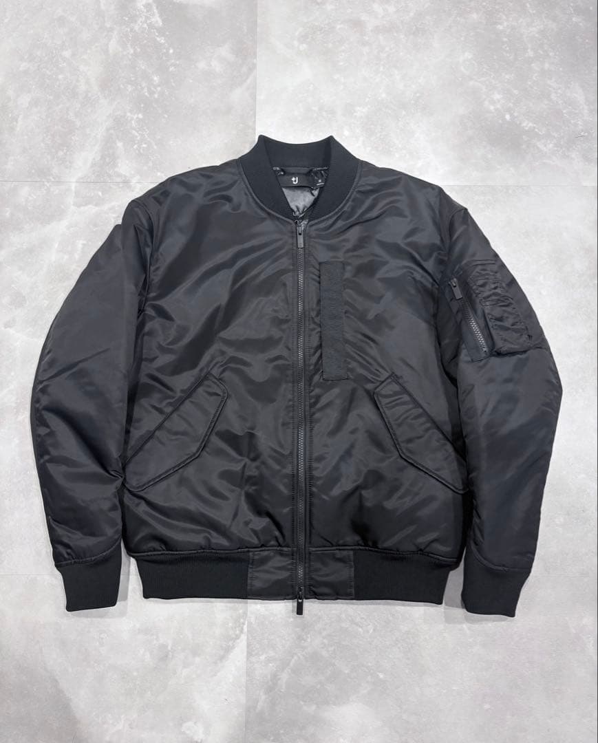 【美品】ユニクロ +J ハイブリッドダウンオーバーサイズ MA-1 ブラックM