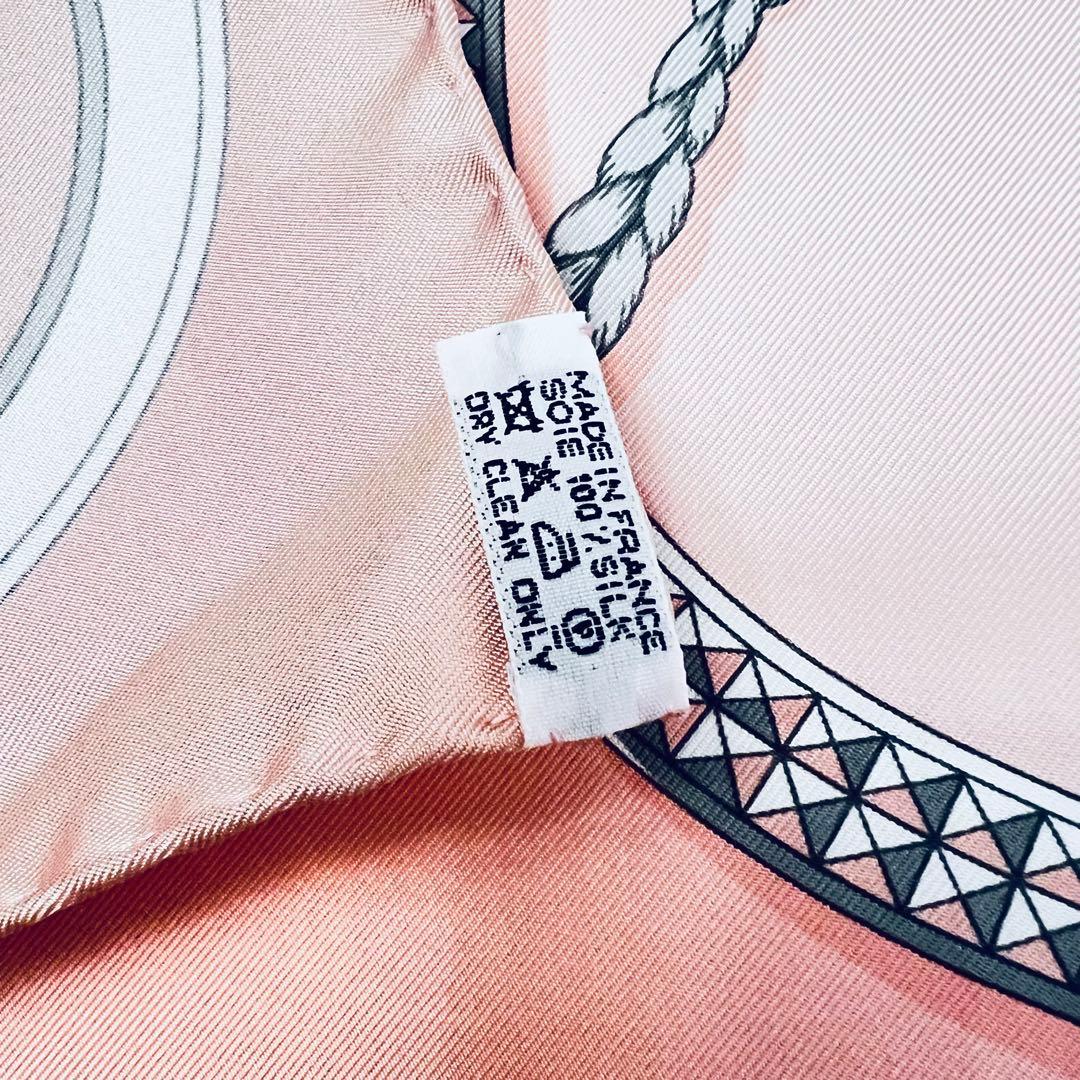 美品✨　エルメス　グランアパラ シルクスカーフ　カレ90 ピンク