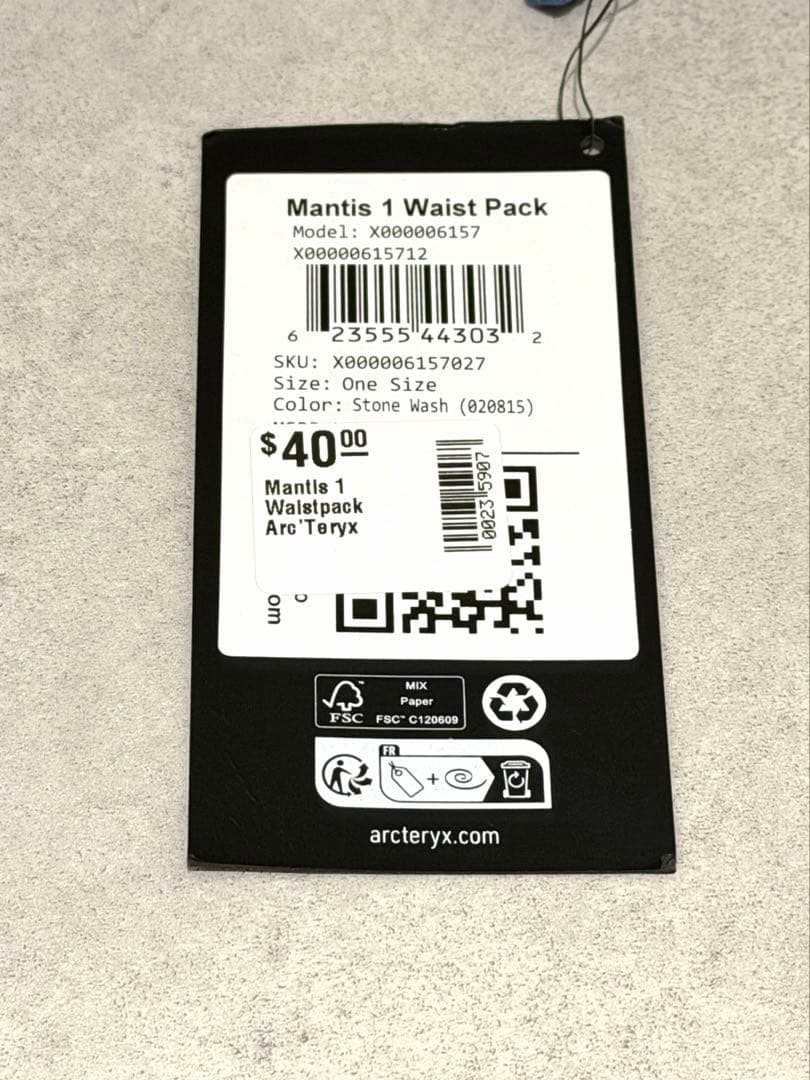 新品未使用 ARC'TERYX mantis1 入手困難