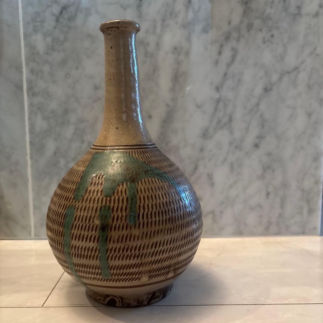ヴィンテージ作家さんサイン民藝 手仕事が芸術的な他とは一線を画す小石原焼の花瓶