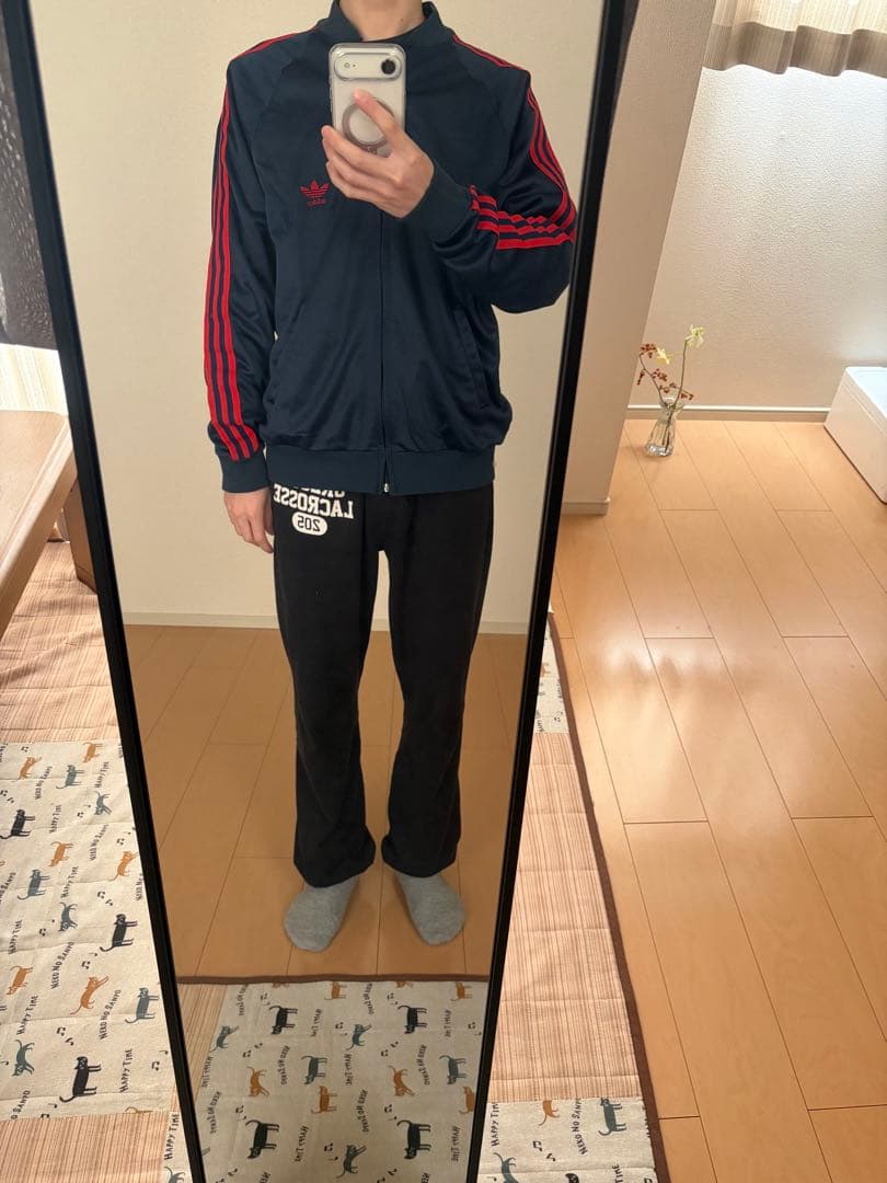 adidas ATP 80s ネイビー レッド (着画あり)