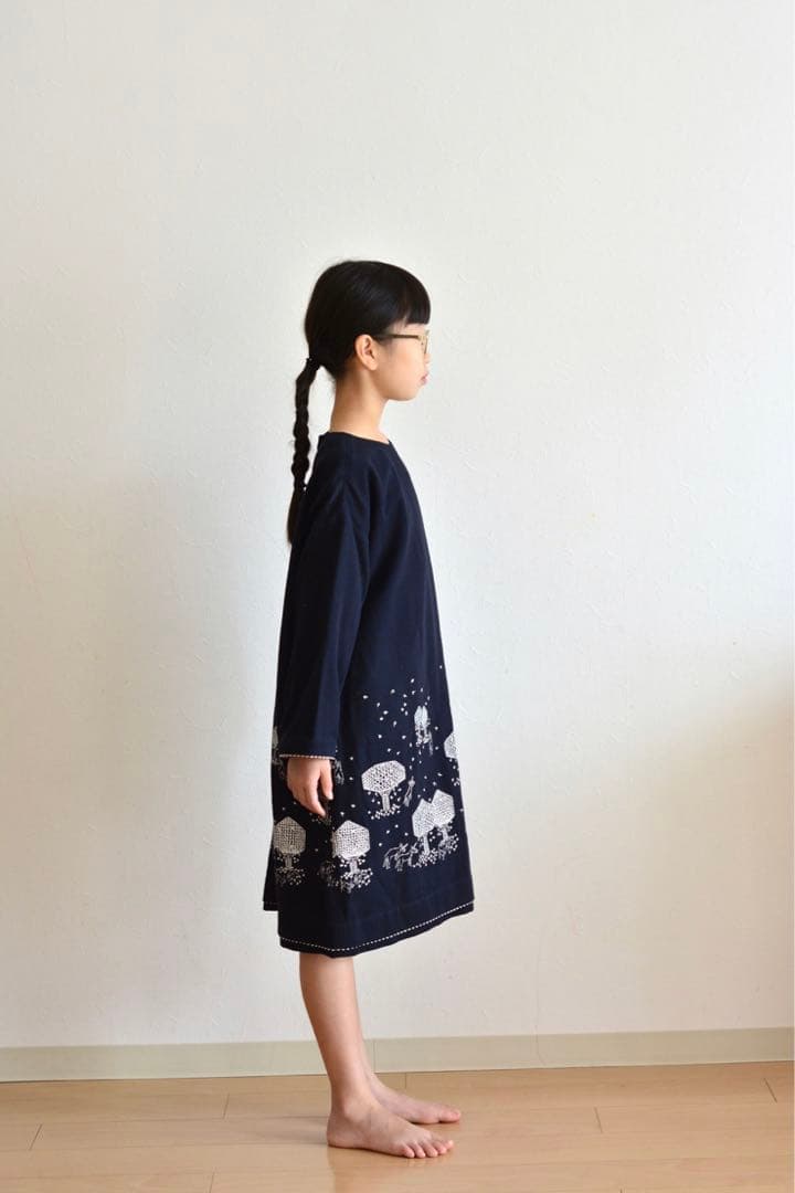 美品✳︎ミナペルホネンmori no hoshi セレモニーワンピース120キッズ