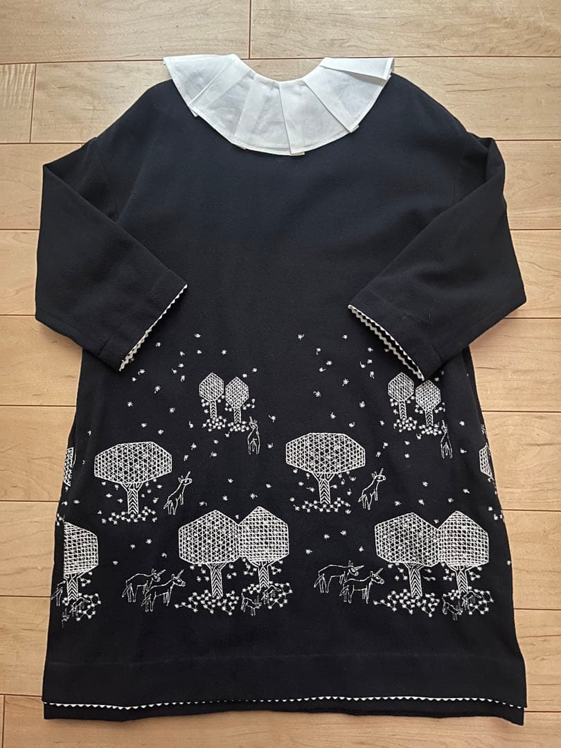 美品✳︎ミナペルホネンmori no hoshi セレモニーワンピース120キッズ