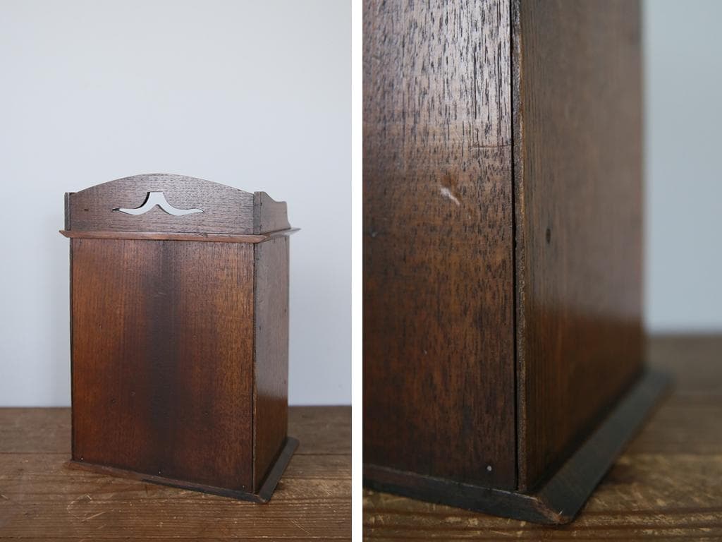 英国アンティーク木製パイプキャビネット/壁掛け収納シェルフ/飾り棚(89-58)