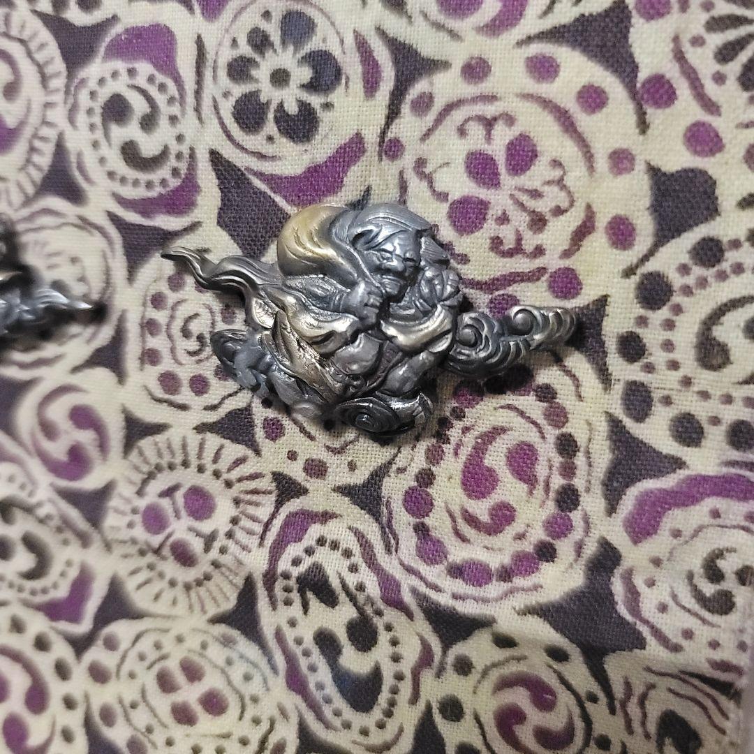 目貫 風神雷神 前金具 煙管 煙草入れ