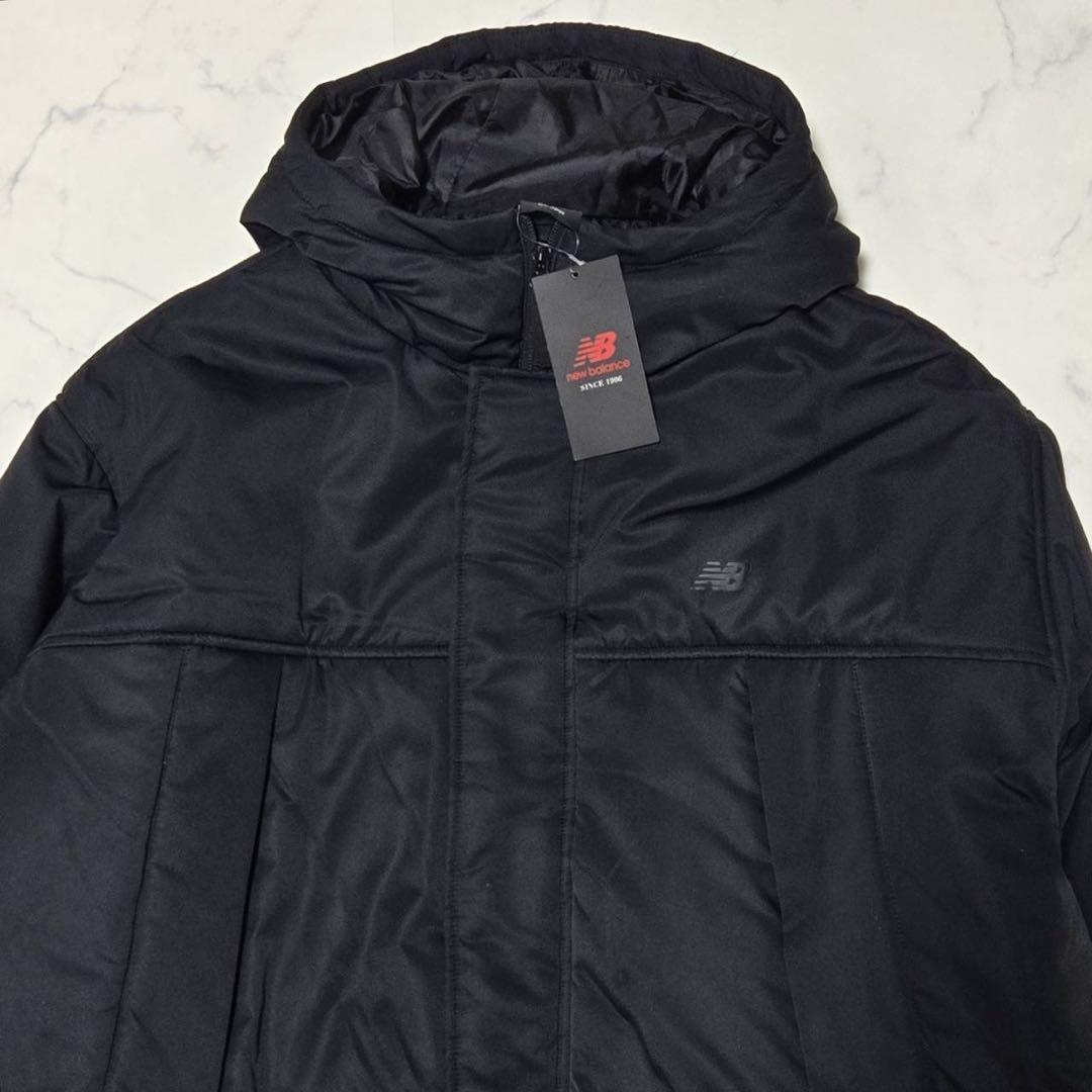 【未使用タグ付き】ニューバランス ベンチコート ロングコート メンズ 黒 XL