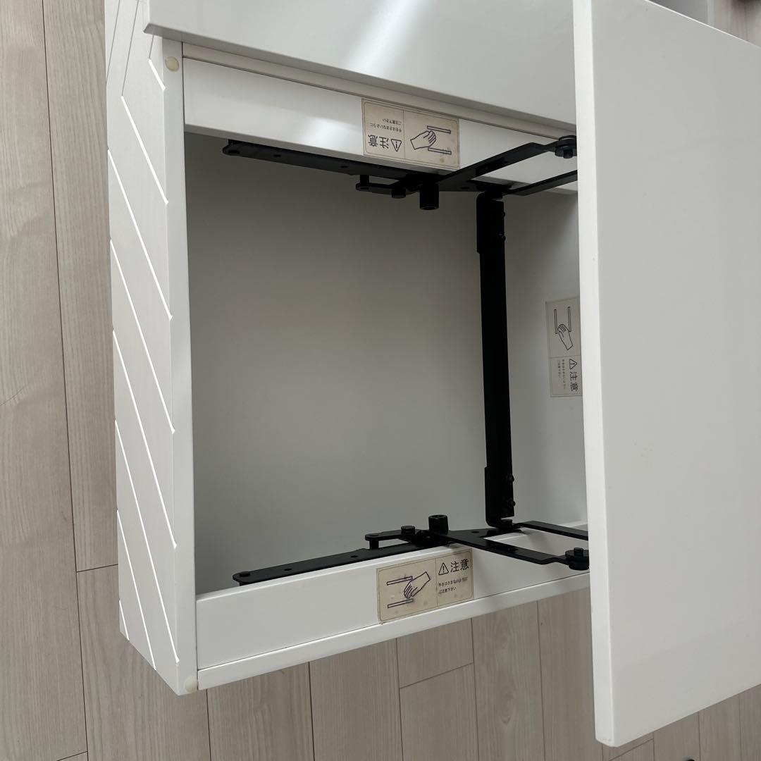 Francfranc　ソルティール リフティングテーブル ホワイト　昇降テーブル