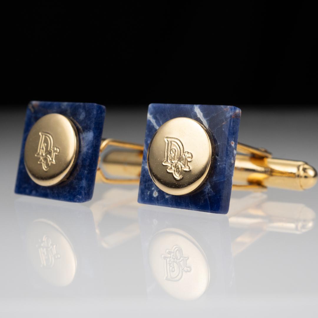 【希少】ヴィンテージ オールドディオール ラピスラズリ カフスボタン