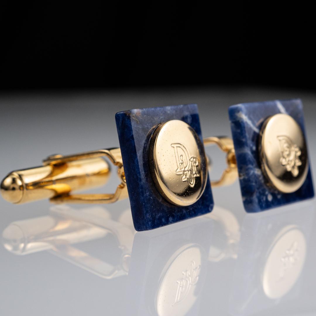 【希少】ヴィンテージ オールドディオール ラピスラズリ カフスボタン