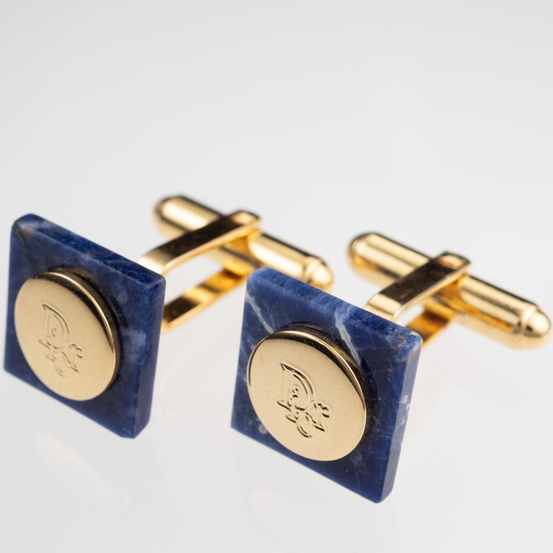 【希少】ヴィンテージ オールドディオール ラピスラズリ カフスボタン