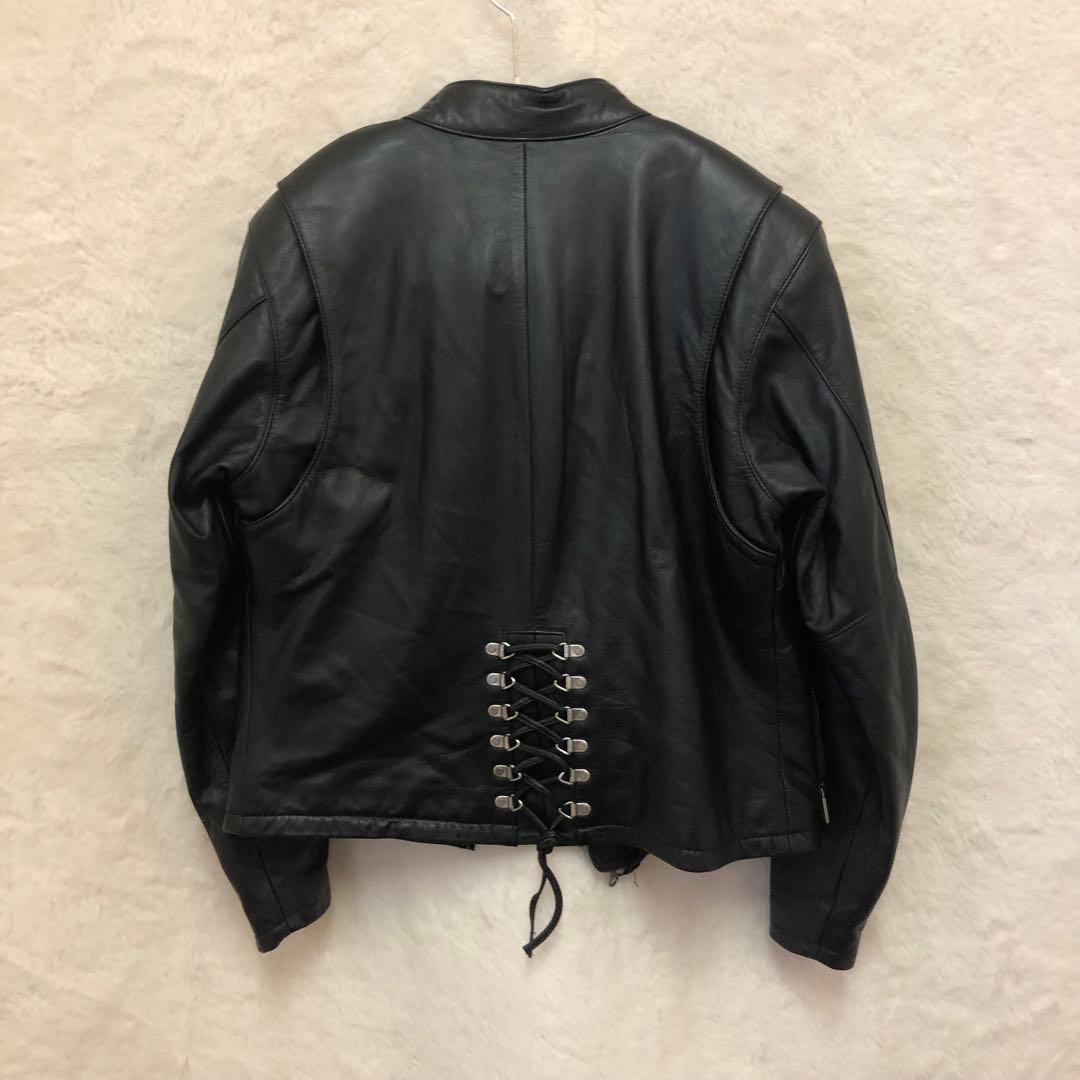 Harley-Davidson ブラックレザーシングルライダースジャケット