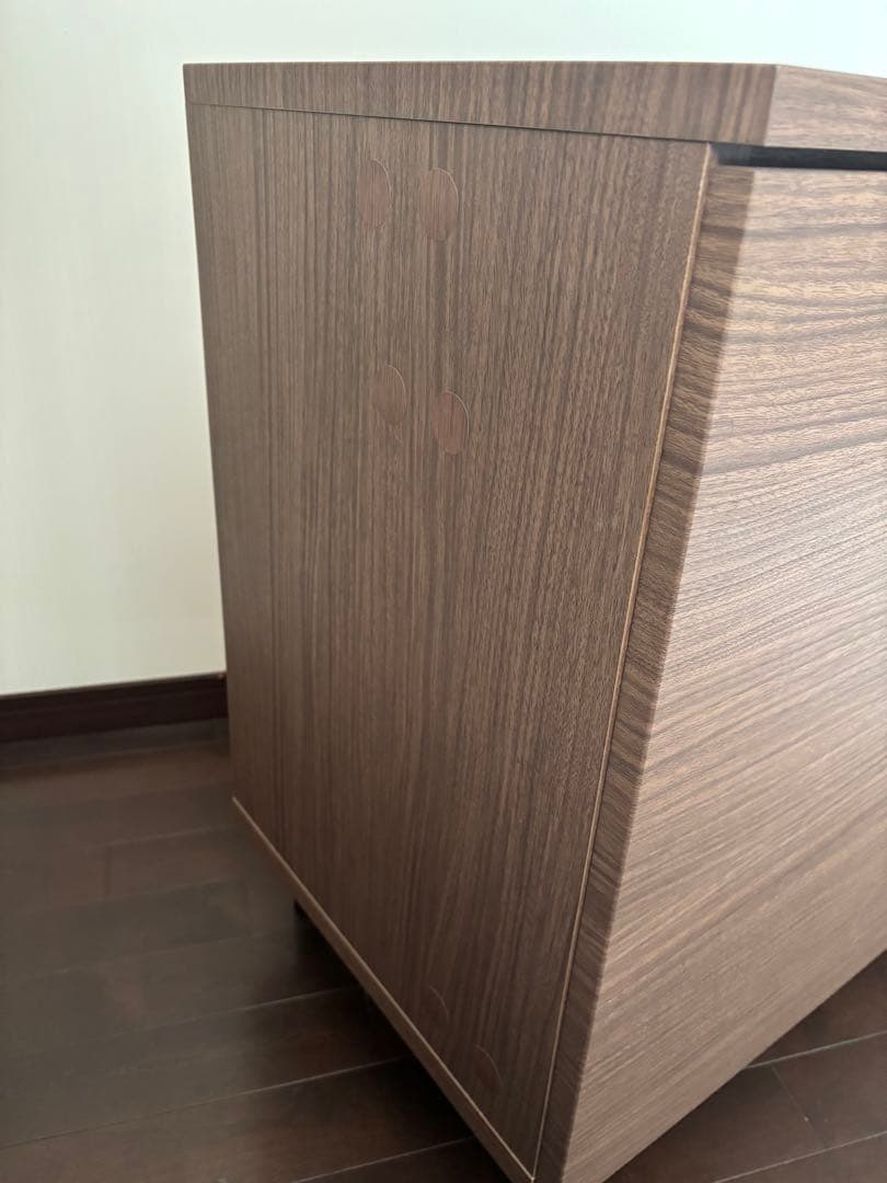 【美品】ニトリ　サイドボード（エトナ80SB MBR）　ミドルブラウン