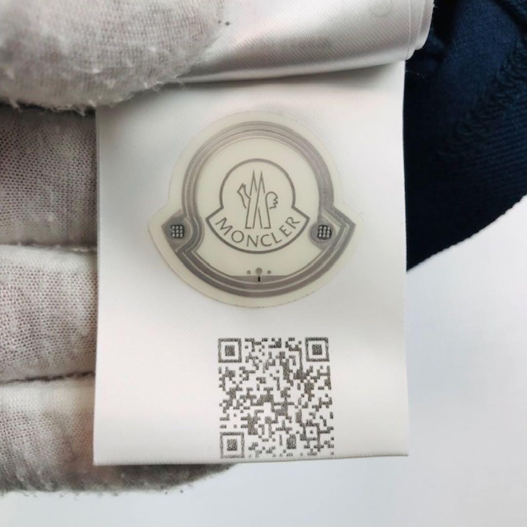 良品☆モンクレール・ワッペン付 上衿ブランドロゴ ポロシャツ(SM相当