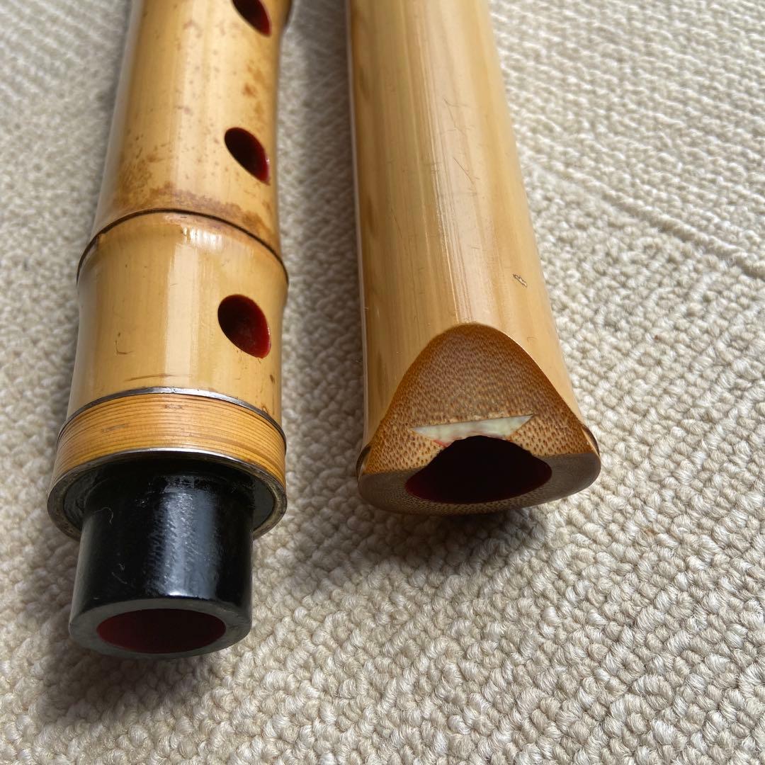 尺八本体 201 一尺り六寸管 銘香雲？唄口白