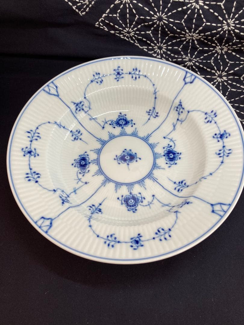 ロイヤルコペンハーゲンブルーフルーテッドプレインディーププレート2枚