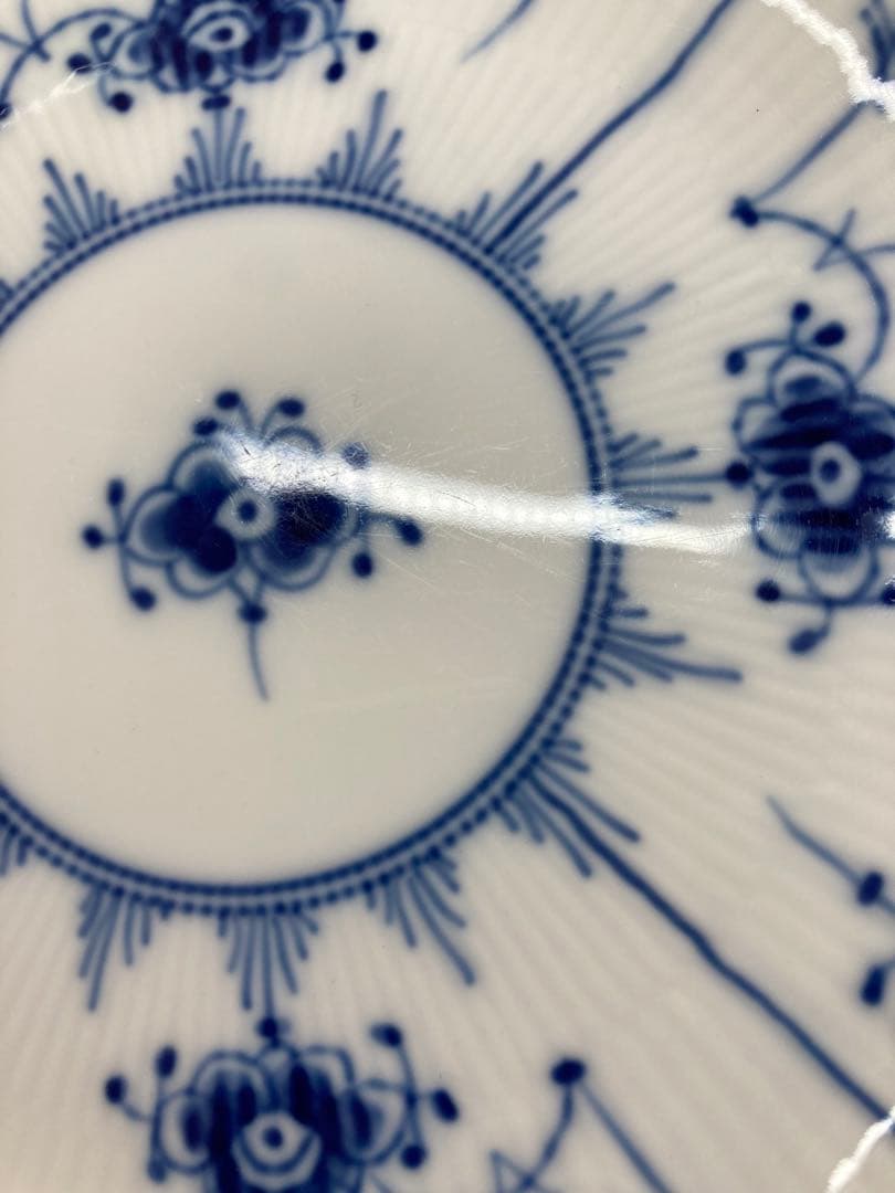 ロイヤルコペンハーゲンブルーフルーテッドプレインディーププレート2枚