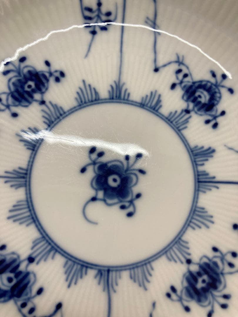 ロイヤルコペンハーゲンブルーフルーテッドプレインディーププレート2枚