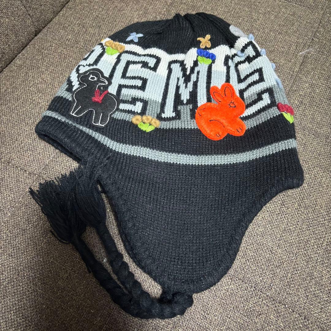 Supreme Felt Appliqué Earflap Beanie BK