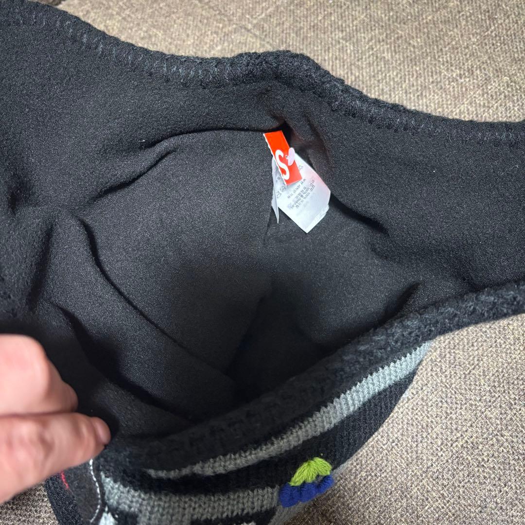 Supreme Felt Appliqué Earflap Beanie BK