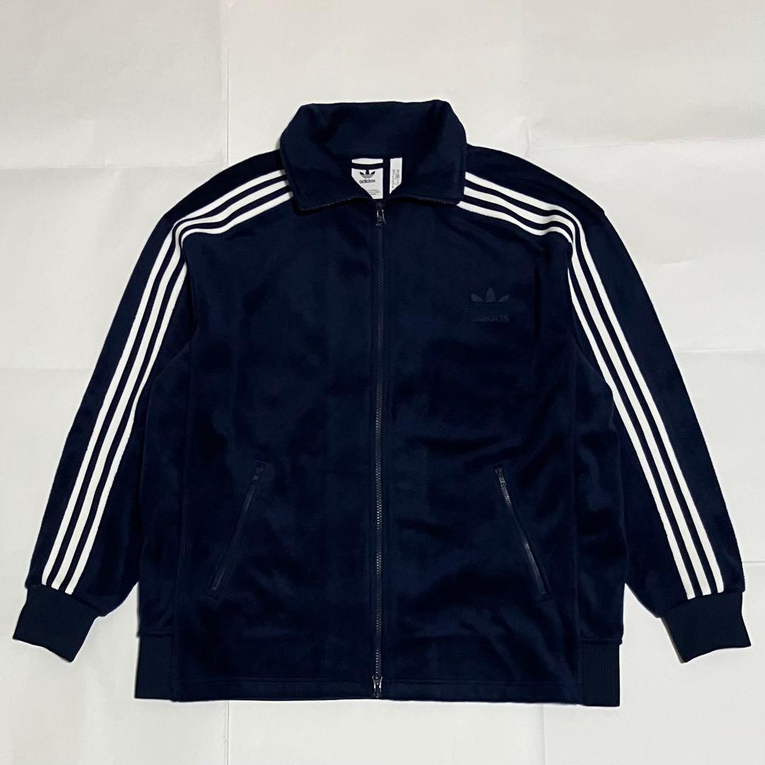 【美品】adidas　アディダス　ベロアトラックジャケット　3本ライン